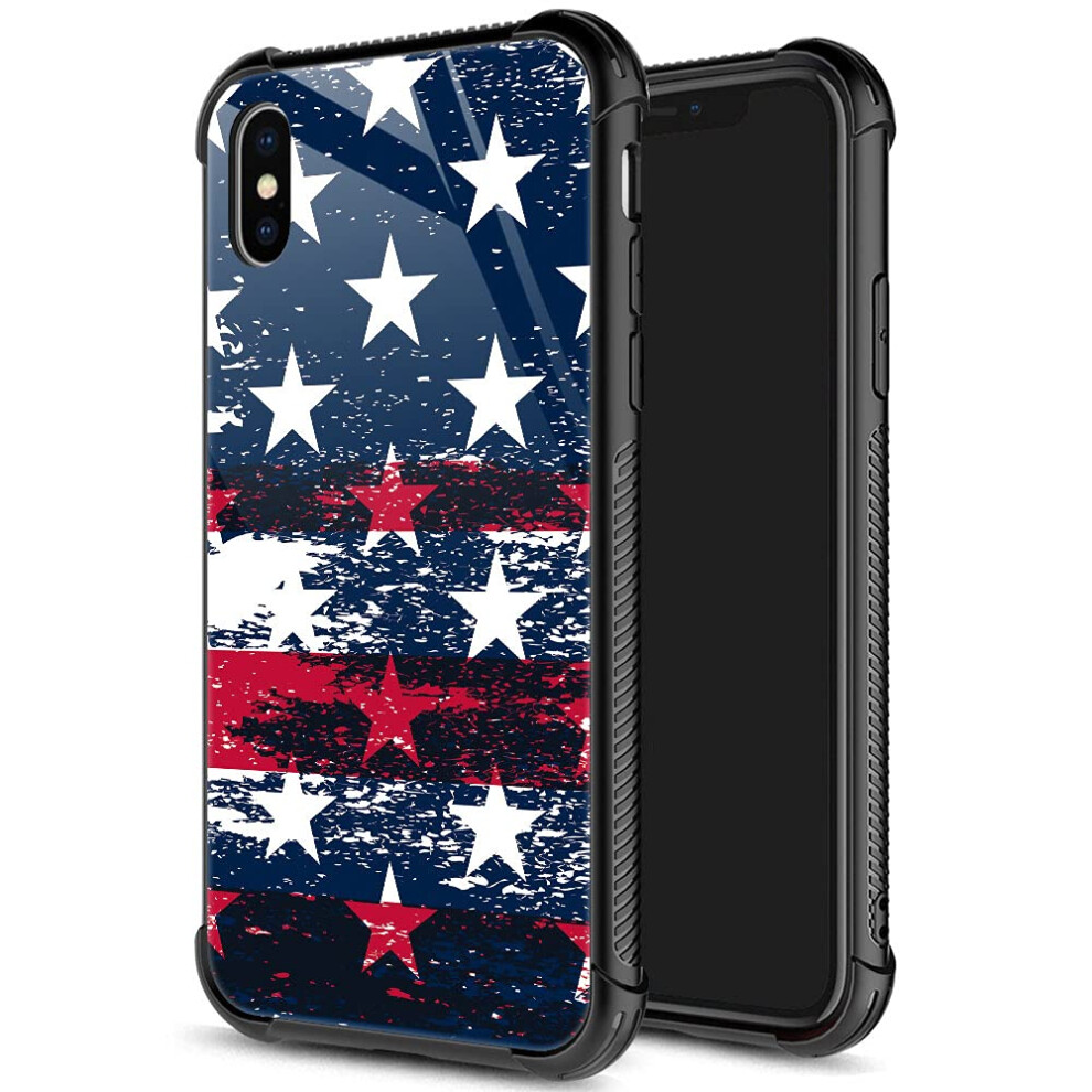 Djsok Case Compatible With Iphone Xs Max Case Modern Popular American Flag Graffiti Case For Iphone Xs Max Cases For Man Boys Girls Shockproof Rugged 9431971432346