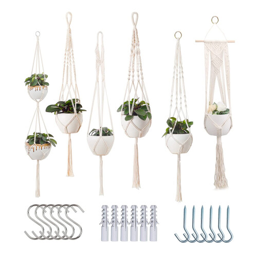 Planchers de plante de macrame feeche
