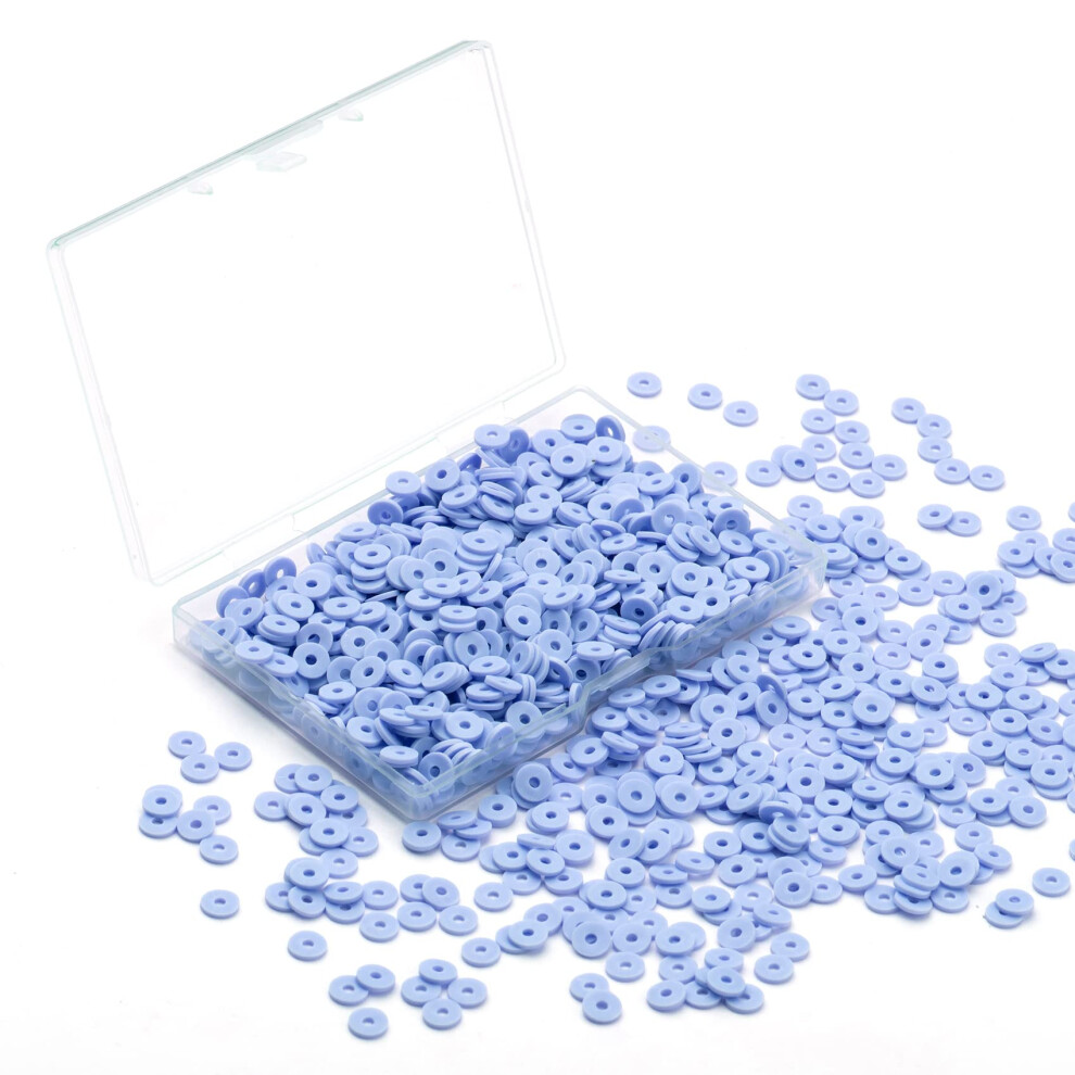 Hiswan 1000 Stuks Heishi Kralen Lichtpaarse Polymeerklei Kralen Voor Het Maken Van Sieraden, Armbanden En Kettingen 6 Mm-image