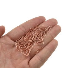 HAHIYO Paperclips Stevig 0,59 inch Lengte 50 Pack Mini Paperclips Heavy Duty Strakke grip Roestbestendig Herbruikbaar Metaal Helder Rose Goud voor Th