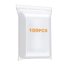 Foopama 100 PCS 9"""" x 12"""" Thick Clear Zip Poly Lock Plastic Bags Seal Reclosable Zip Bag Durable 2.4 Mil Prints Photo Cards Envelopes Snacks See