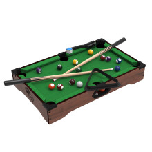 Hej! Spela! Mini TableTop Pool Set-Billiards-spel inkluderar spelbollar Sticks Chalk Brush and Triangle-PORTABEL OCH FUN fr hela familjen Green