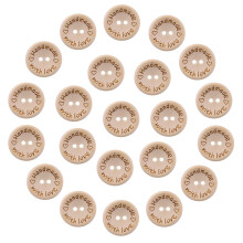 Alfykym 200pcs 1 inch Butoane artizanale de lemn de lemn 25mm Butoane de lemn realizate manual pentru me?te?uguri 2 gauri realizate manual cu but