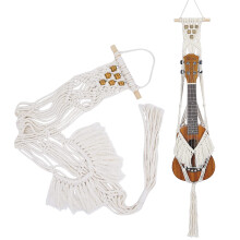 Majowir Ukulele Hanger Macrame Wall Mount Hanger Stand Holder For Soprano Ukulele Wall Decor Ukulele Case Alternative Kit