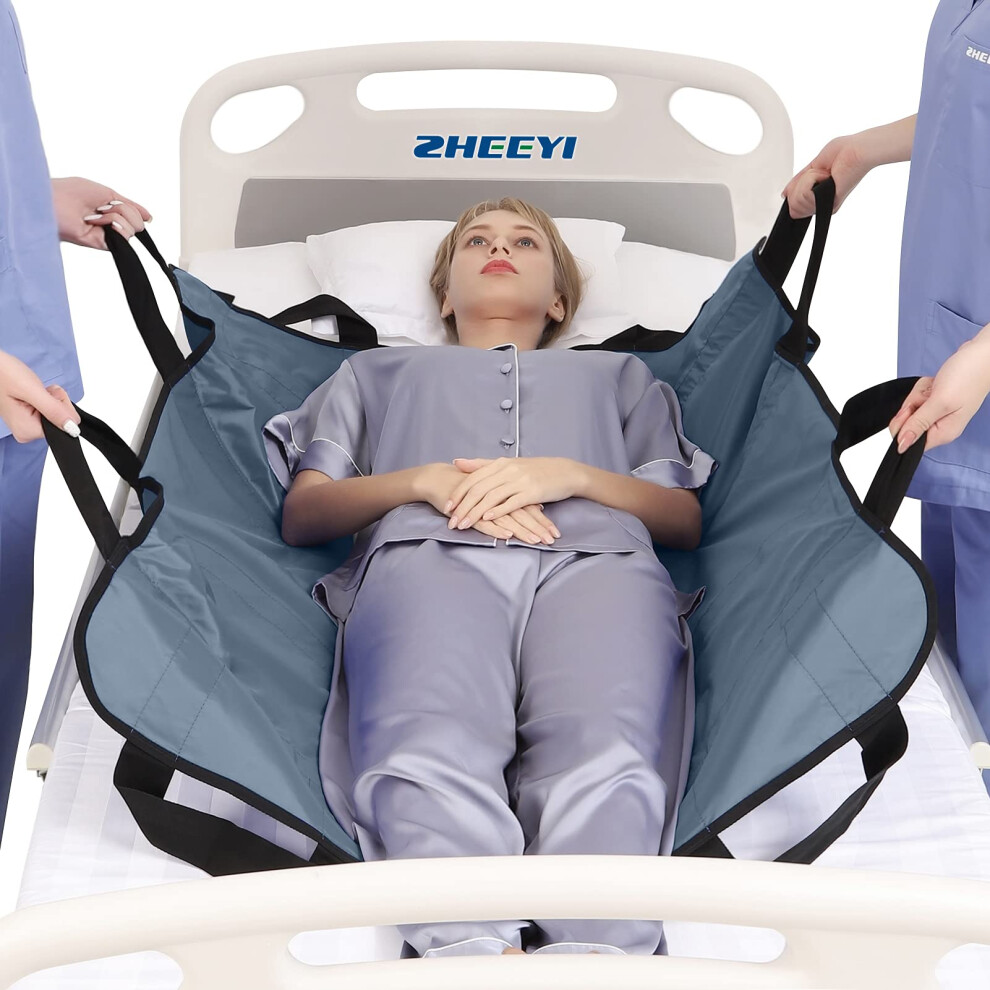 Zheeyi Positioning Bed Pad With Reinforced Handles 43 X 36 Patient Transfer Sheet Aid Assistant For Body Lifting Turning Repositioning For Elderly