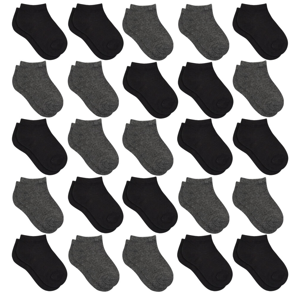 Chaussettes pour enfants, 25 paires de chaussettes basses pour gar   ons et filles (4     7 ans), lot de 25 paires de chaussettes invisibles pour enf