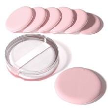 MOHOPE 8Pcs Éponges à Maquillage Air Cushion avec Boîte Portable | Éponge sans Latex pour Liquide, Crème, Fond de Teint et Poudre | Ronde
