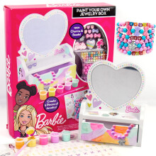 Barbie bemalt ihre eigene Schmuckschatulle. Gestalten Sie mit Acrylfarben einen herzf   rmigen Schminktisch und eine Schmuckschatulle. Gestalten Si