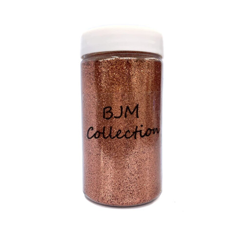 BJM Collection 100g Ροζ Χρυσό Λάμψη Σκόνη Μπουκάλι Τέχνης