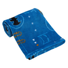 Warner Brothers Batman Blue Orange og White med ikoner Emblemer og trekanter Super Soft Baby T?ppe