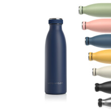 LARS NYSM rustfrit st?l isoleret vandflaske 12oz 17oz 25oz 34oz 51oz | Isoleret termokolbe til varme og kolde drikke | L?kagesikker drikkedunk (m