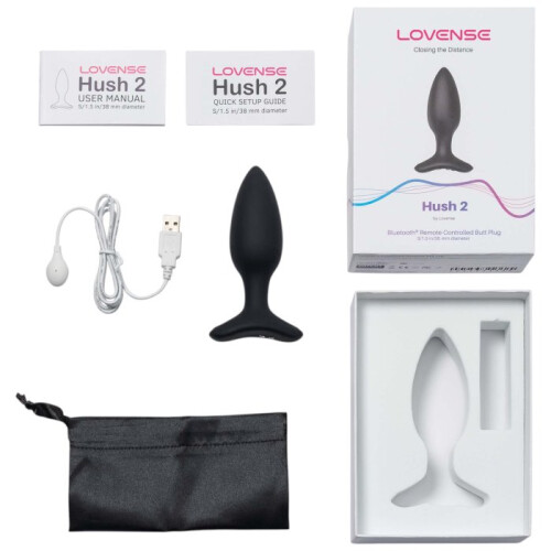 Lovense Hush 2 Small App-Controlled Rechargeable Vibrating Butt Plug 4 Inch 2