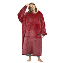 Catalonia Ganzkörper-Decke, Kapuzenpullover, Sweatshirt, extra lang, übergroß, bequem, Sherpa-Lounge-Pullover für Erwachsene, Geschenk für Frauen