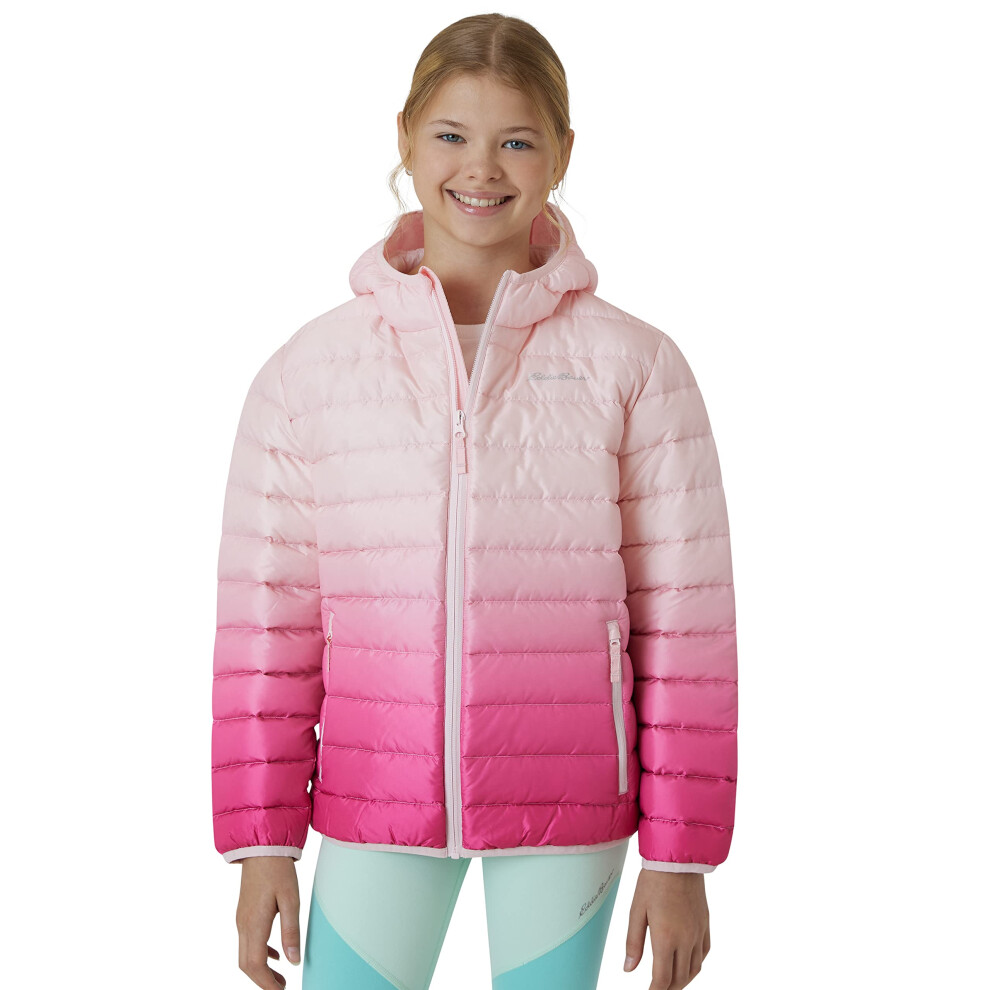 Eddie Bauer Kids Jacket - cirrusLite Weather Resistant Insulated Quilted Bubble Puffer coat for Boys and girls 3-20 Size 3-4 Blush
