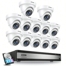 ZOSI CCTV 1080p 16 channel Home Security Camera System HD Outdoor 2TB