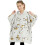KFUBUO Φορετό Μπλουζάκι Κουβέρτα για Παιδιά Sherpa Oversized με Τσέπη 6-10 Ετών 4