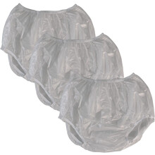 Adult Vinyl Waterproof Pull-On-COVER Incontinence Pants This is not a diaper Pack of 3 Extra Waterproof Protection to GO ON TOP OF/Together with Diape