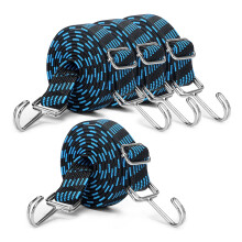 MOLADRI Cordons a l'elastique reglables a robustes lourds avec des crochets doubles reglemente les sangles d'elasticite lourde a plat de 80 ""avec