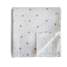 Couverture d'emmaillotage en mousseline Mushie | 100 % coton biologique Sparrow