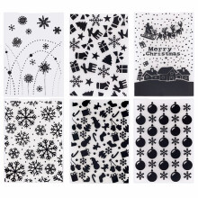 Weihnachten Kunststoff Prgeordner Weihnachten Schneeflocke Bltter Hirsch Schablone fr Scrapbooking Kartenherstellung Vorlage DIY Handwerk Papier K