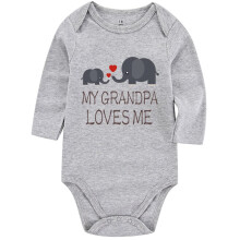 Acwssit My Grandpa Loves Me Baby Boy Oblecen Unisex Funny Baby Girl Body Body 0-3 mesce graylong
