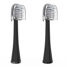 N hradn hlavice Waterpik Origin lne kompaktn zubn kefky s krytmi pre Sonic-Fusion Flossing SFRB-2EB, 2 kusy, cierne