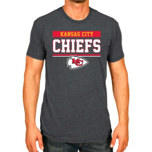 T-shirt senza etichetta Team Fan Apparel NFL per adulti Team Block - Miscela di cotone - Antracite - Perfetta per il giorno della partita - Comod