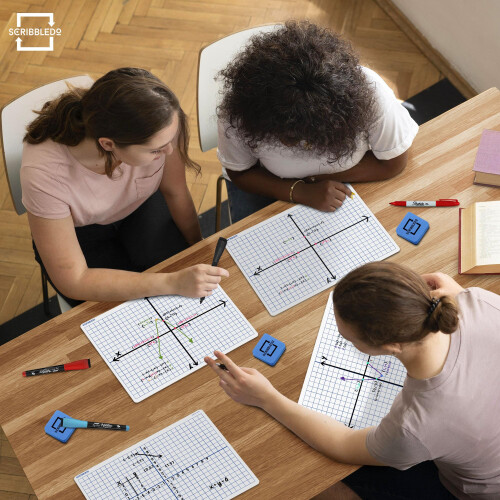 Scribbledo 24 Pack Dry Erase XY Axis Graph Lap Board 2