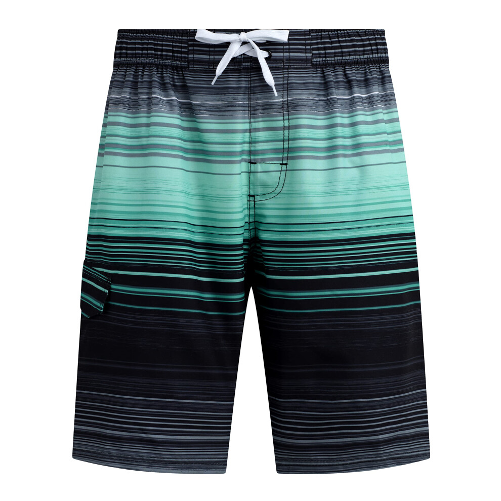 Maillot de bain Kanu Surf Standard Infinite pour homme, tailles standard et longues, Surfline, noir et vert, taille M