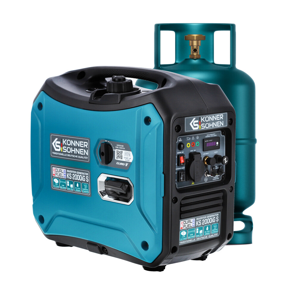 Könner&Söhnen LPG/petrol inverter generator KS 2000iGS Max.power 2kW