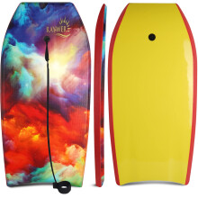 Raywer Body Board Ltt med EPS Core HDPE Slick Bottom Leash & Justerbart handledsrep Stort surfing fr barn och vuxna (Sky 33-tums)