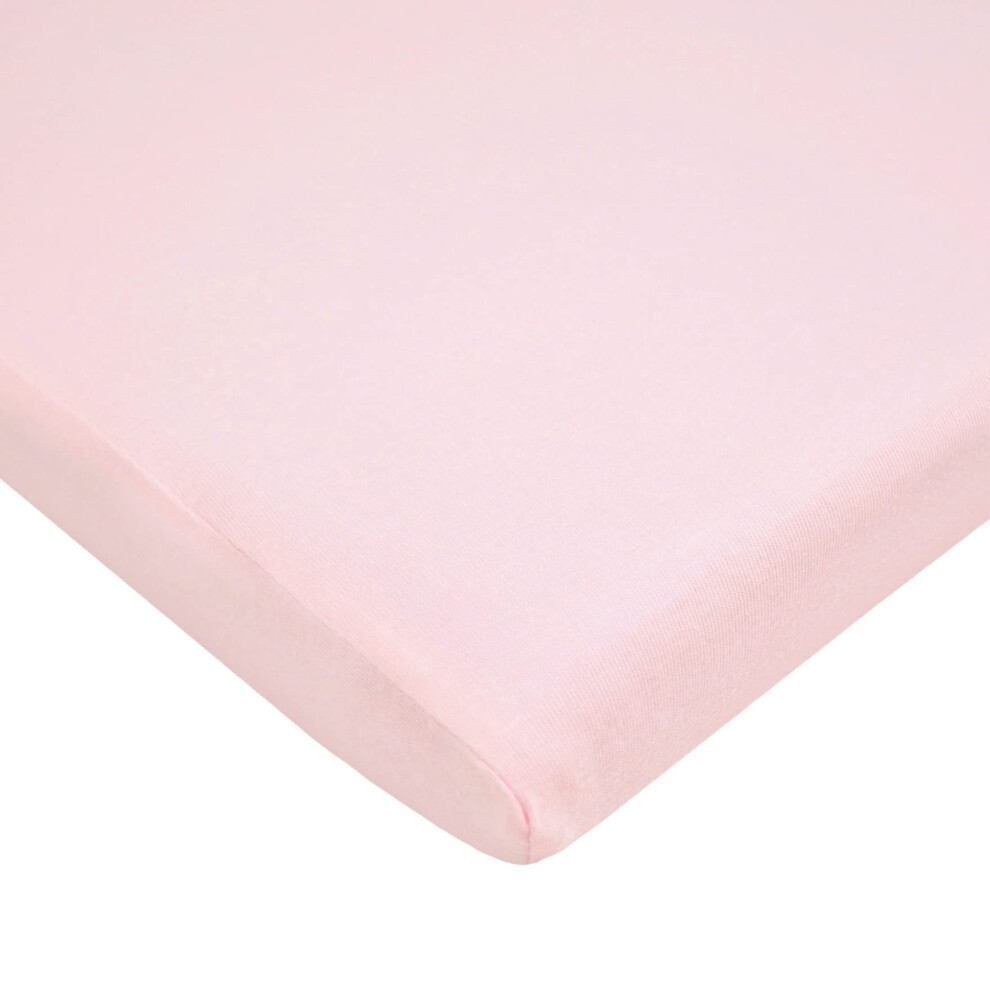Drap-housse en tricot 100 % coton American Baby Company 45,7 x 91,4 cm pour berceau/berceau - Compatible avec le berceau Mika Micky - Rose b   b    -