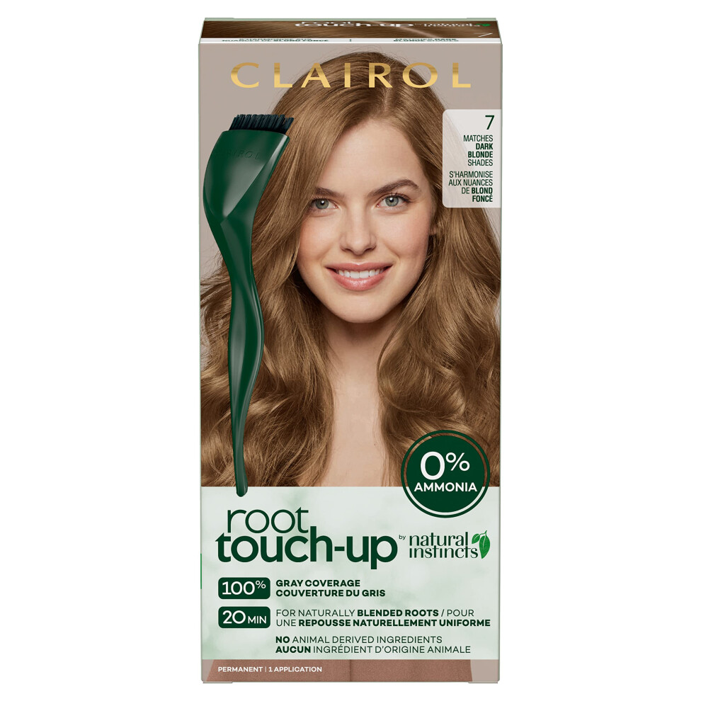 Clairol Root Touch-Up by Natural Instincts Permanent Hair Dye  7 Blonde Hair Color  Pack of 1