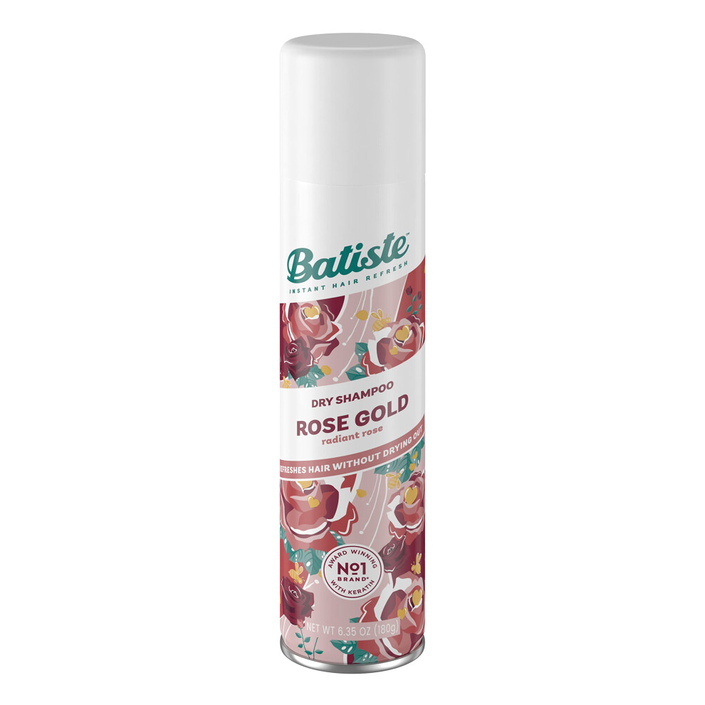 Batiste Dry Shampoo  Rose Gold  Refresh Hair And Absorb Oil Between Washes  Waterless Shampoo For Added Hair Texture And Body  6.35 OZ Dry Shampoo Bot