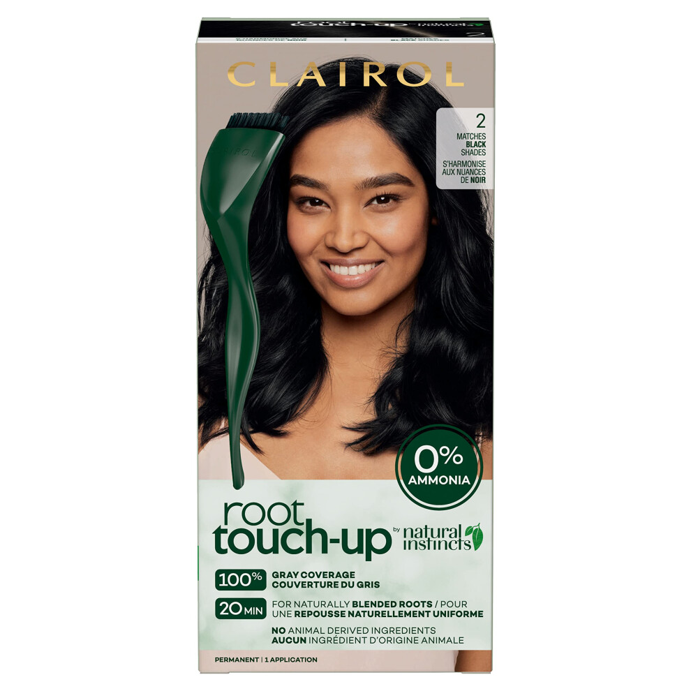 Clairol Root Touch-Up by Natural Instincts Permanent Hair Dye  2 Black Hair Color  Pack of 1-image-OPC-PFMZKFS-NEW