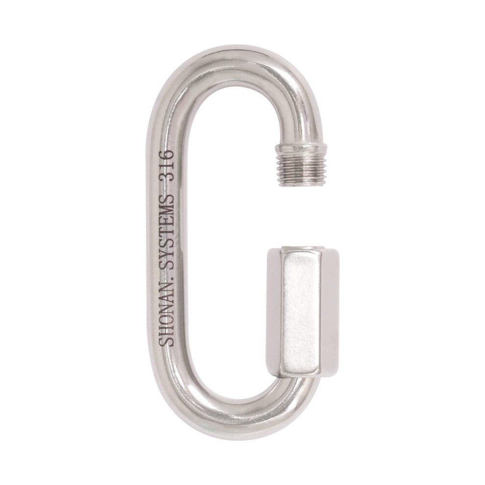 SHONAN 3.5 Inch Chain Quick Link Heavy Duty Large Carabiner Stainless Steel 316 Marine Grade Quick Link Connector  Corrosion Resistant Chain Connector