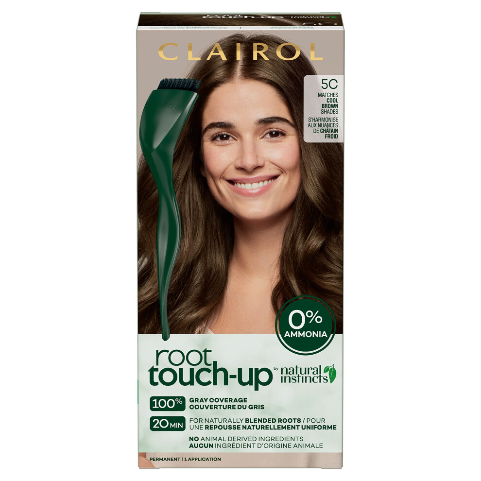 Clairol Root Touch-Up by Natural Instincts Permanent Hair Dye  5C Cool Brown Hair Color  Pack of 1
