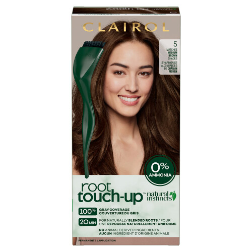 Clairol Clairol Root Touch-Up by Natural Instincts Μόνιμη Βαφή Μαλλιών, 5 Μεσαίο Καφέ, Συσκευασία 1
