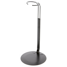 Der verstellbare Puppenstnder Plymor DSP-10B in Schwarz ist fr Puppen oder Actionfiguren mit einer Gre von 16, 17, 18, 19, 20, 21, 22, 23 und 24