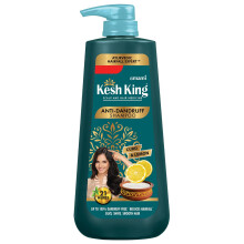 KESH KING Emami Anti Dandruff Shampoo | Ayurvedisk Hårtvätt med Yoghurt & Citronsaft | Minskar Håravfall