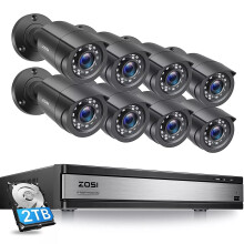 ZOSI 1080P CCTV Camera System 16CH DVR +2TB Home Security Outdoor