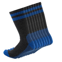 Cerebro Merino Ullstrumpor för Män, Dämpade Mid-calf Strumpor för Vandring (4Par Blå)