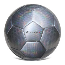 Barocity Soccer Ball - Bola de combate oficial y nia Premium con un cool reflectante Rainbow Hex Patrn Hex Durable Entrenamiento interno Prctica d