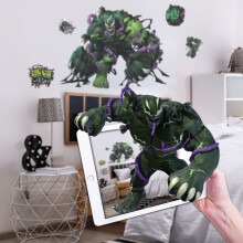 Wall Palz Marvel Genomisierte Hulk -Wandabziehbilder - Marvel Incredible Hulk Wall Decal - mit 3D Augmented Reality Interaction - 18 """" Venom Sym