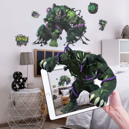 Wall Palz Marvel Venomized Hulk Αυτοκόλλητα Τοίχου - 18" Venom Symbiote