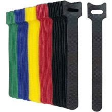 Oksdown 100 stuks 5 kleuren herbruikbare kabelbinders Meerkleurige losneembare kabelbinders Verstelbare klittenband Kleurrijke kabeldraad netjes voor