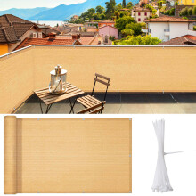 iCover Sichtschutz f?r Balkon, Zaungel?nder, Zaunabdeckung f?r Veranda, Terrasse, Hinterhof, Terrasse, Garten, UV-best?ndig, Kabelbinder im Lieferumfa