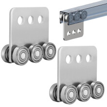 2 Stck 6-Rad-Trolley-Montagerollen, sechs Lager-Trolley-Baugruppe fr Unistrut mit einer Breite von 15/8 Zoll und alle 15/8 Zoll oder hheren Stre