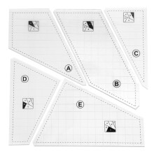 Quilt-Lineale und -Vorlagen, 5-teilig, kreative Quilt-Schneideschablone, Quilt-Vorlagen aus Acryl zum Schneiden von Mustern, Quilt-Lineal-Set, Quilt-Z