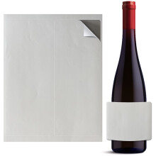 Mr-Label 4" x 3-1/3" Vattentät Matt Vit Vinetikett - För Bläckstråle & Laserskrivare - För 750ml Vinflaska
